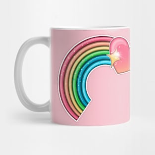 Rainbow and heart Mug